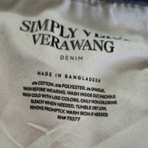 Simply Vera Vera Wang Skinny Ankle Jeans Size 8 Stretch Blue Denim Mid Rise - Picture 8 of 9